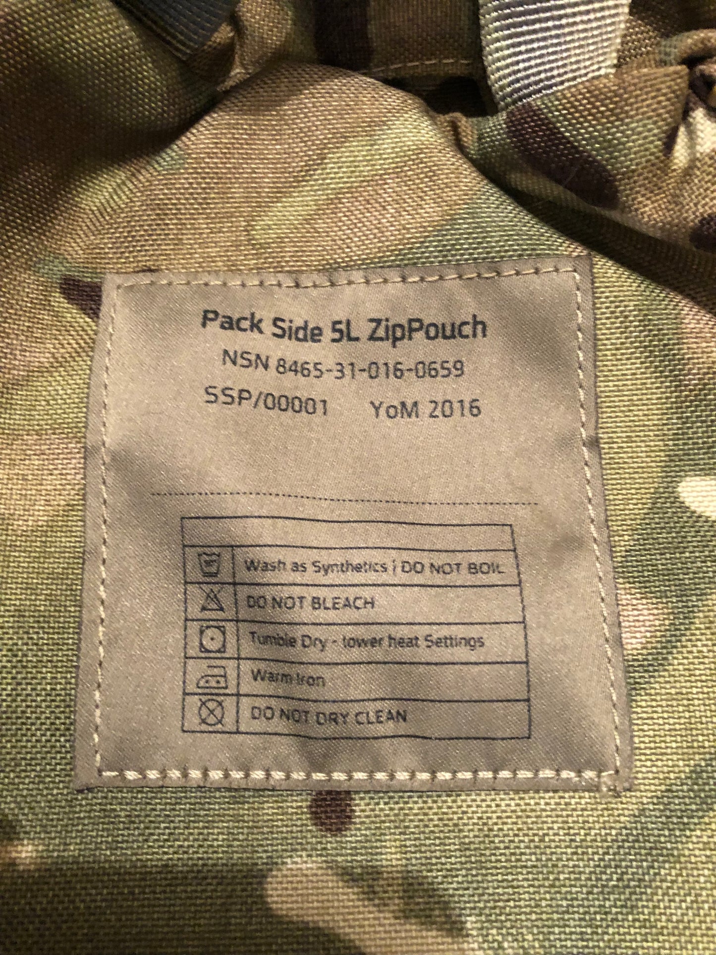 British Army Virtus side pack pouch 5 litre zip pouch pair