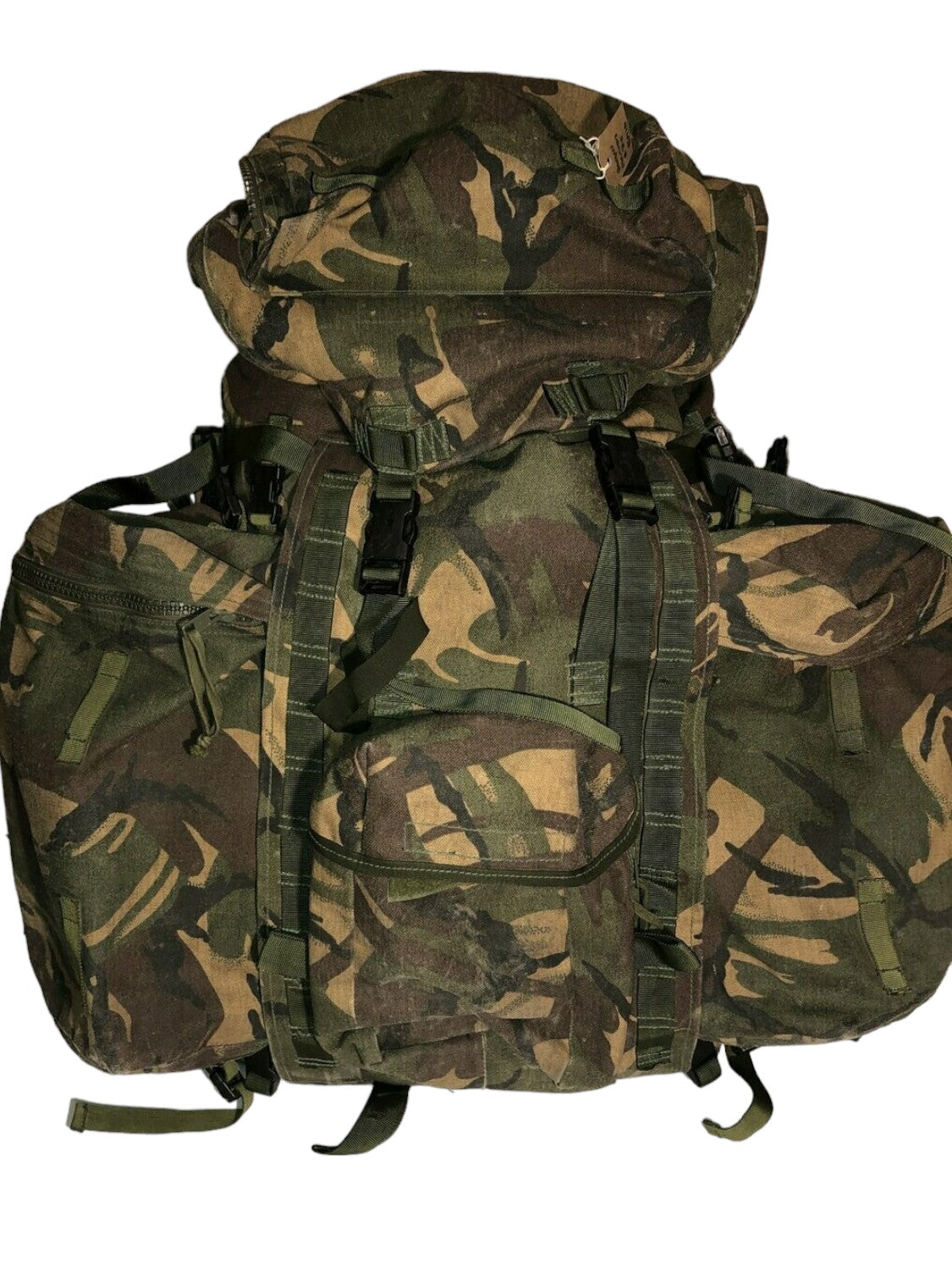 100 ltr British Army Bergen DPM Long back and side pouches grade 1 with day pack connector