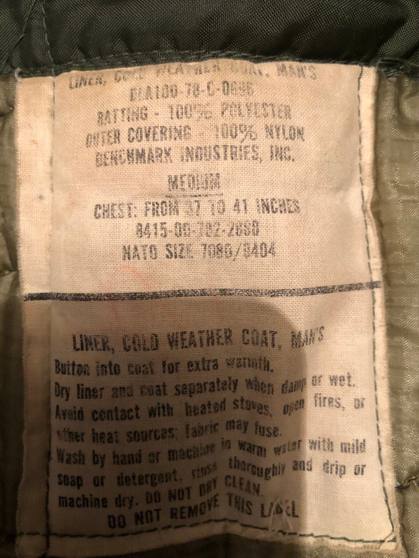 US Army M65 cold weather jacket woodland pattern