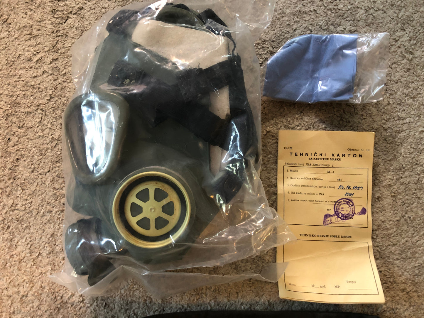 Yugoslavian JNA Gas Mask set- NEW