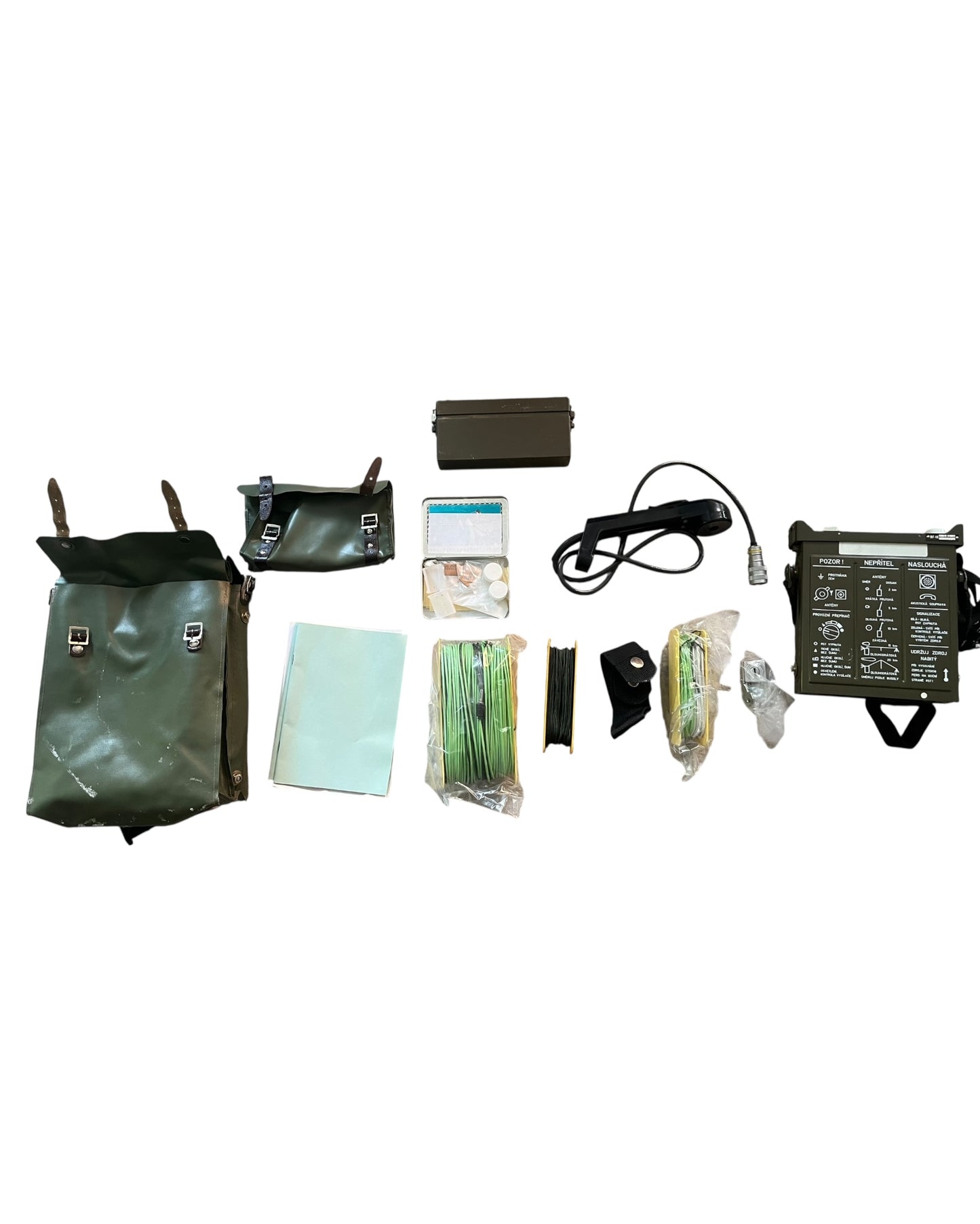Czech Army rf10 field radio set 1970's and British Army radio carrier pack set