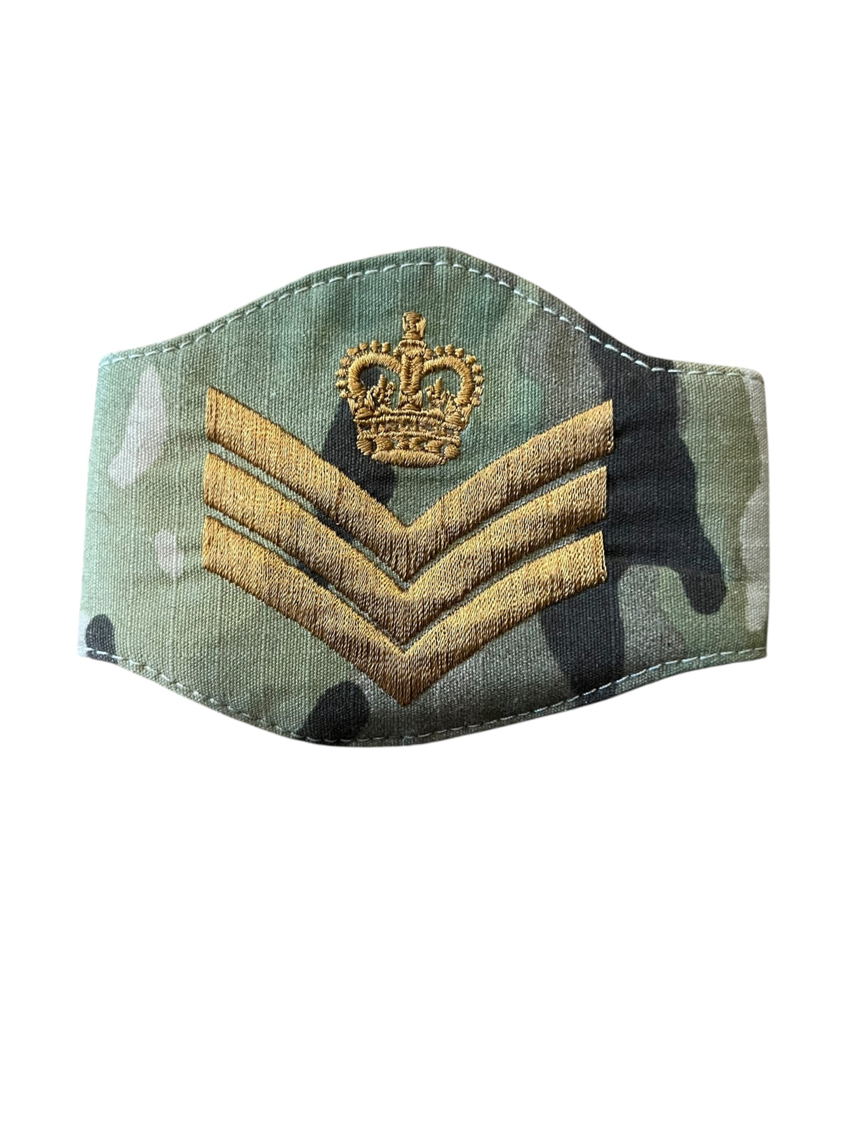 British Armed Forces Staff Sergeant (or Colour Sergeant) military rank patch