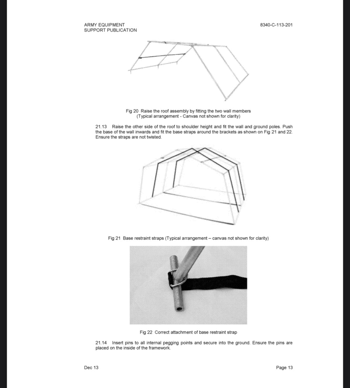 Pair of adjustable storm straps for 12x12’ and 18x24’ army tents, marquees, gazebos and GS shelter