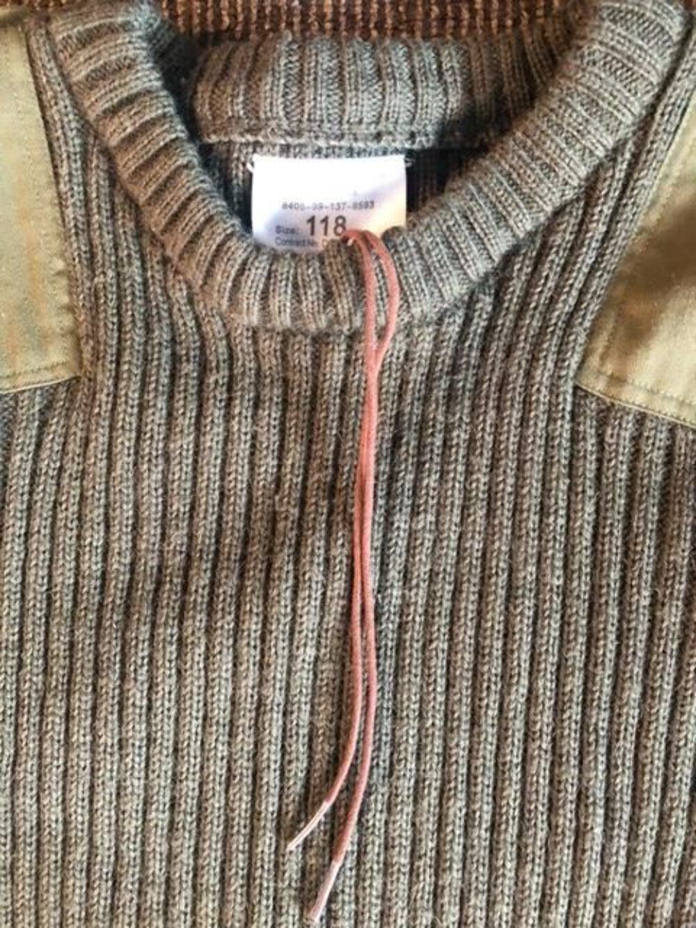 British Army Mans Heavy Jersey jumper Olive Round Neck DC2