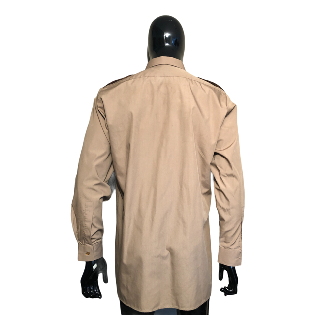 Mens Genuine British Army All Ranks long sleeved shirt fawn grade 1