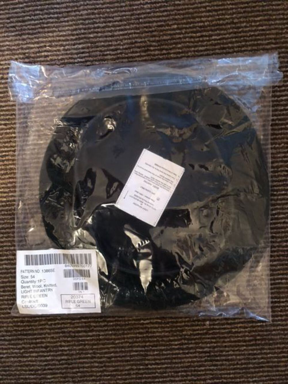 British Army light infantry rifle green woollen beret woollen beret New