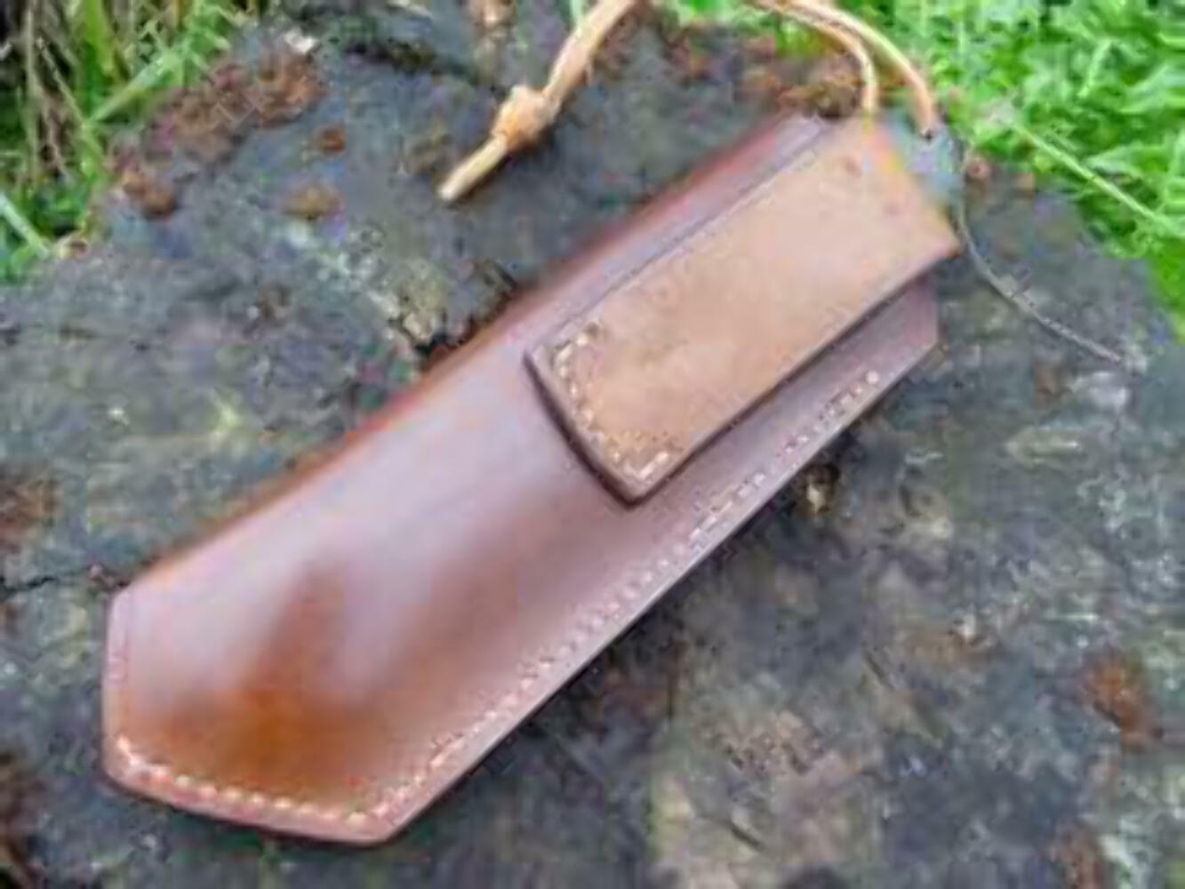 Leather Laplander saw sheath made to order