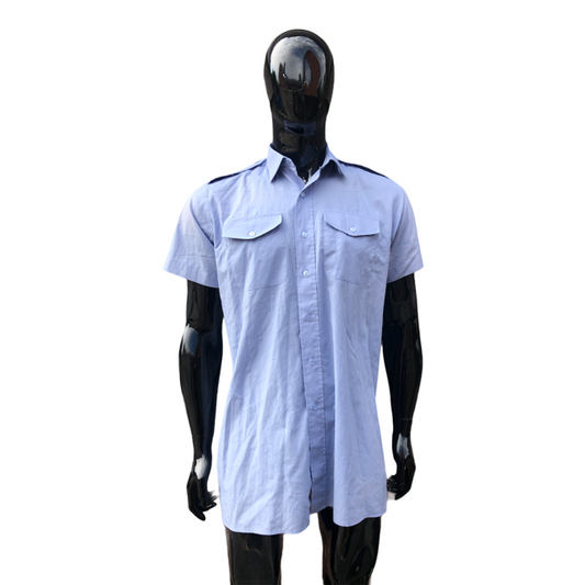 Blue RAF shirt mens short sleeved