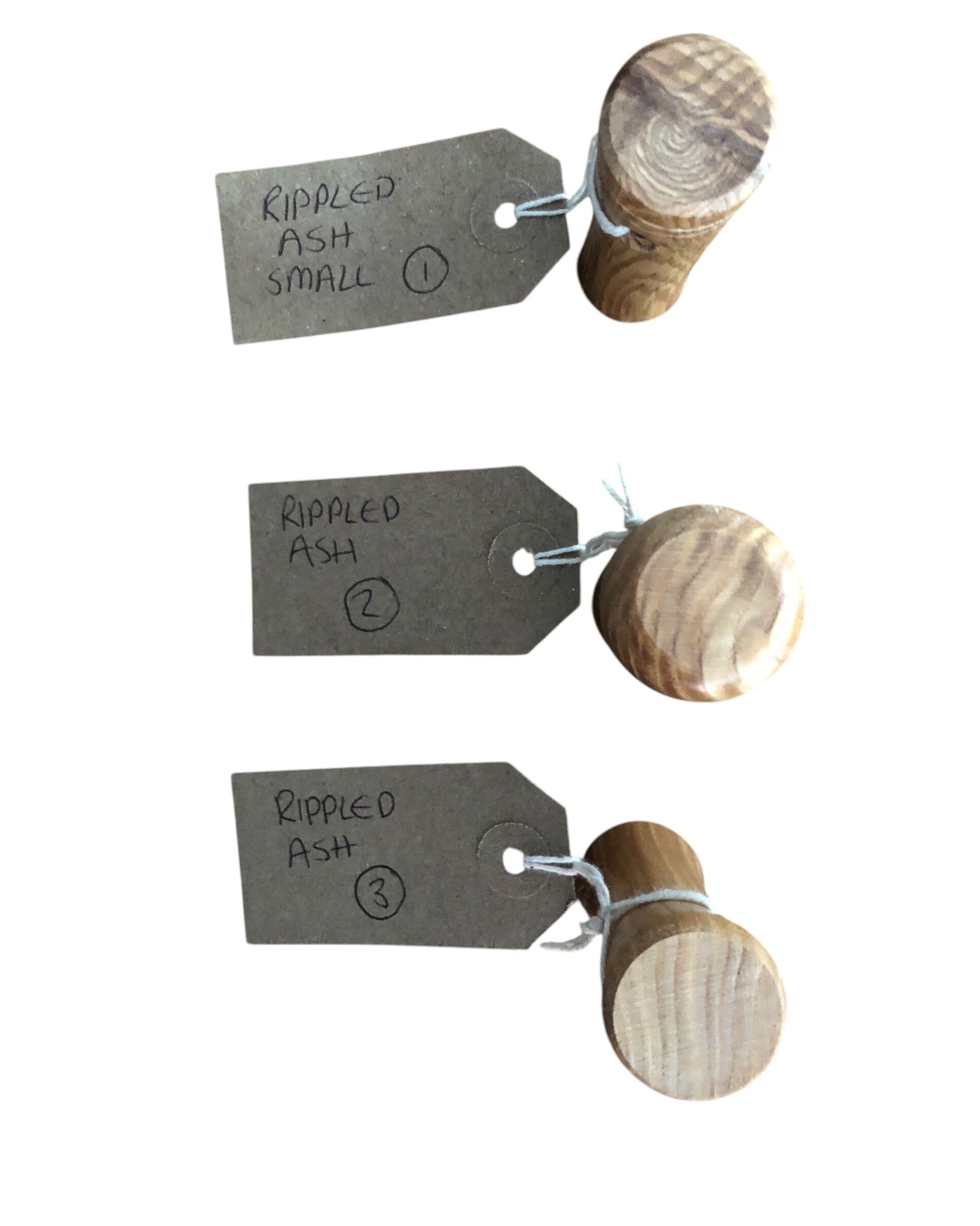 Small Ferro rod handle handmade from RIPPLED ASH