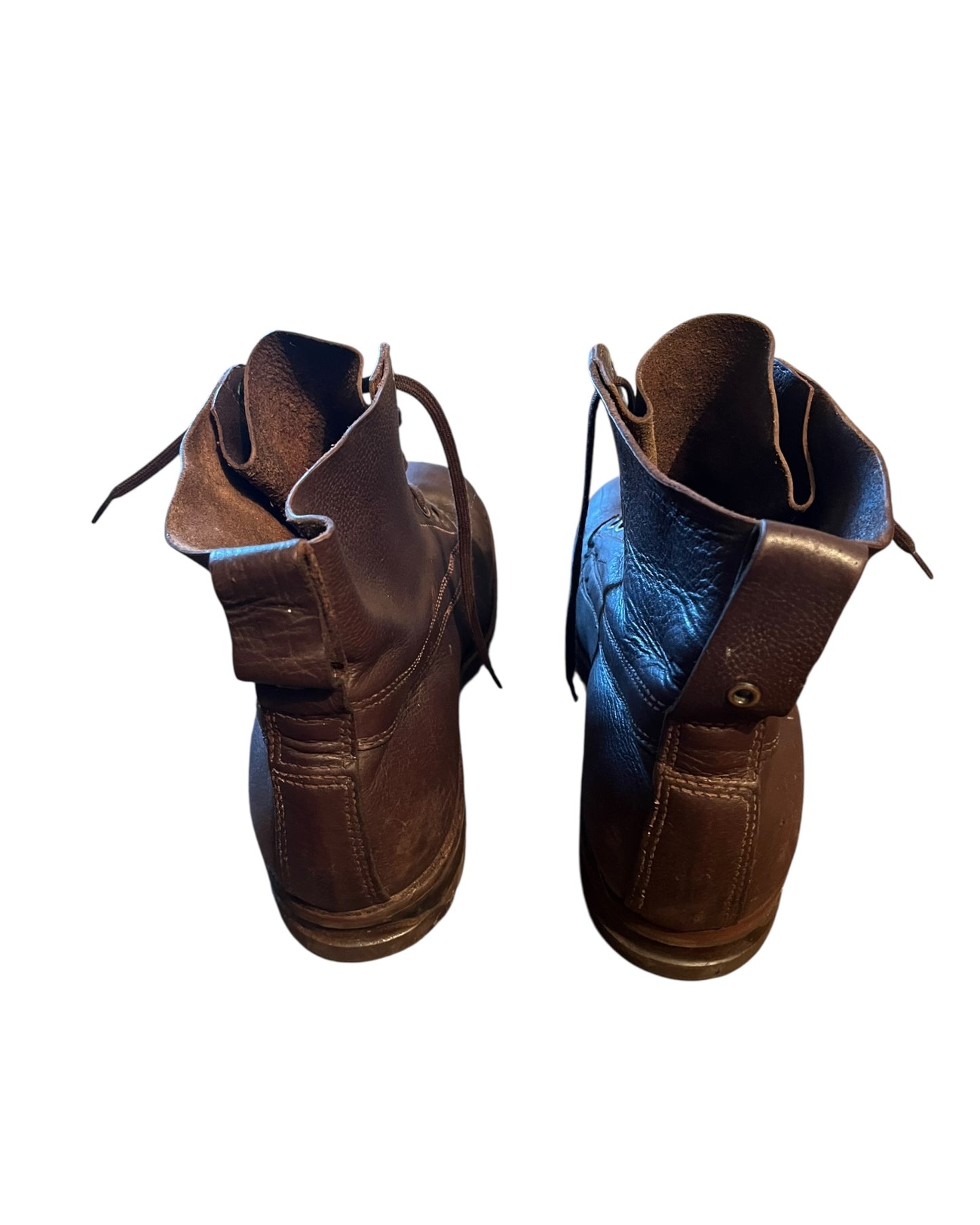 Swedish Army M59 brown leather boots size 44 EU 9.5 UK