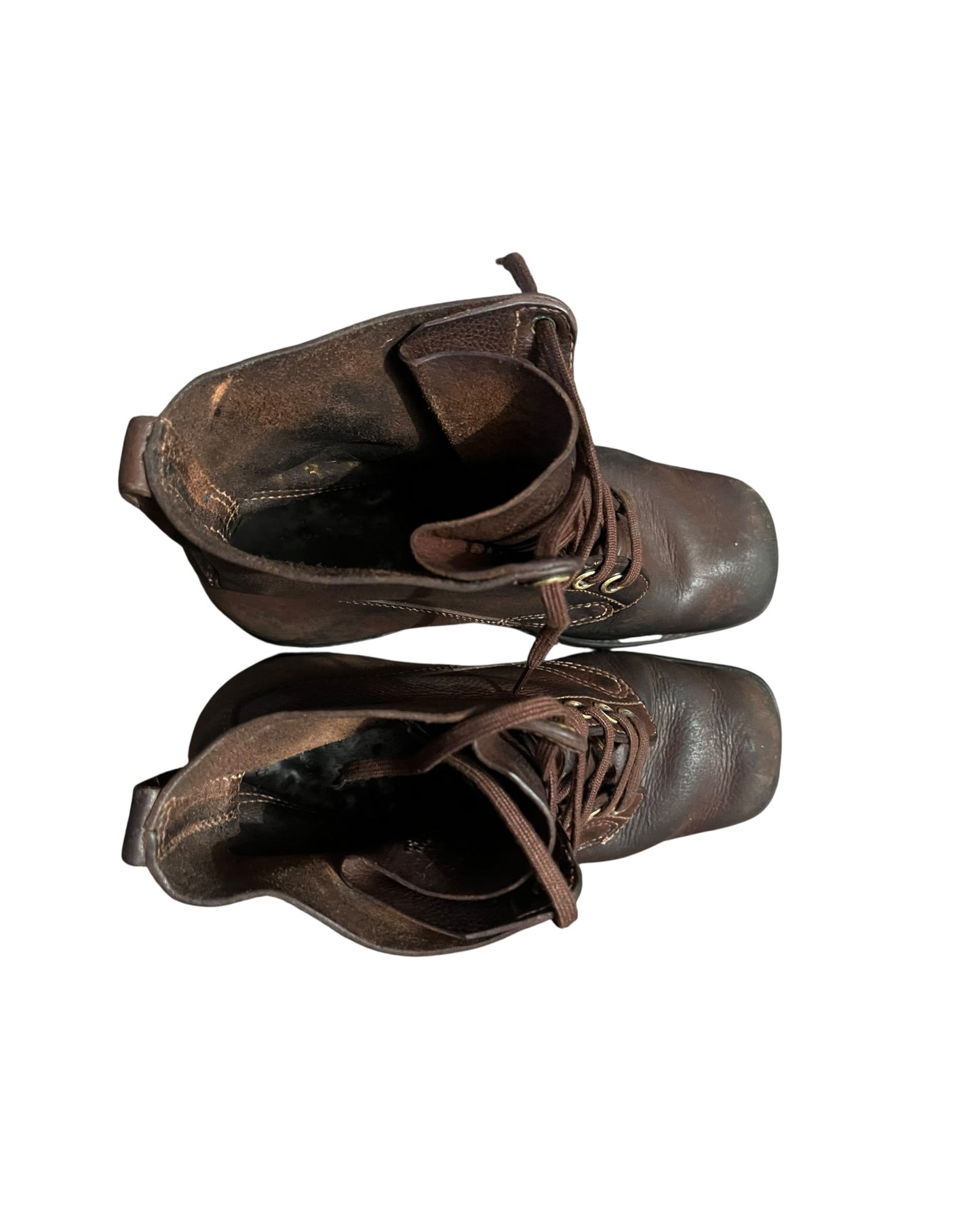 Swedish Army M59 brown leather boots size 7 EU 41