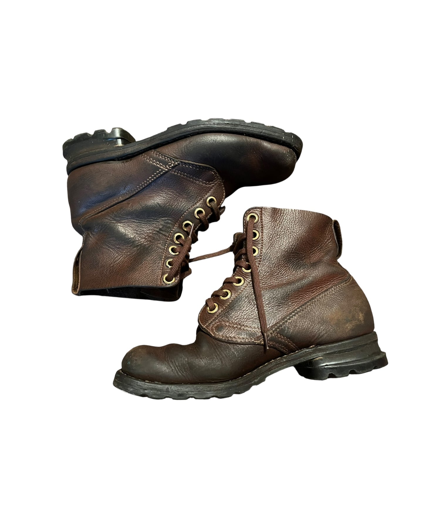 Swedish Army M59 brown leather boots size 7 EU 41