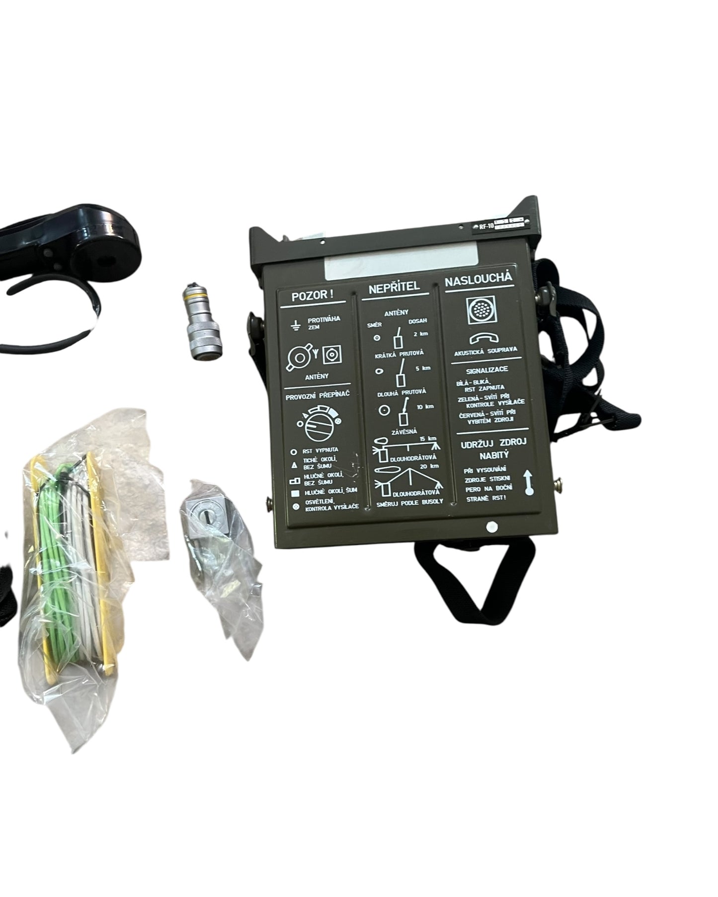 Czech Army rf10 field radio set 1970's and British Army radio carrier pack set