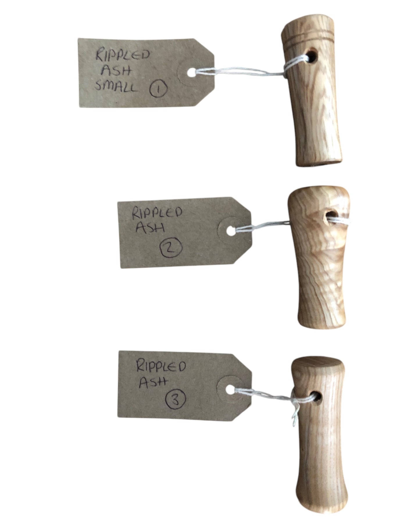 Small Ferro rod handle handmade from RIPPLED ASH