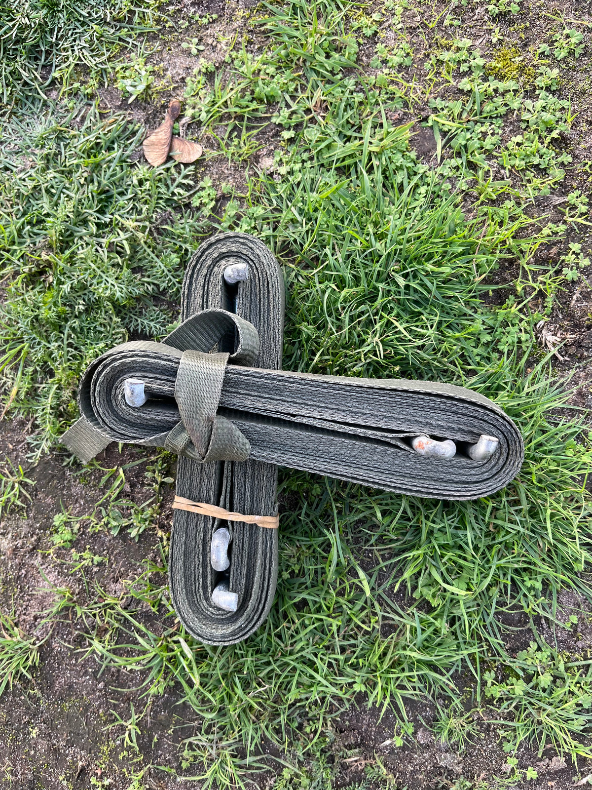 British army thin windup tent straps