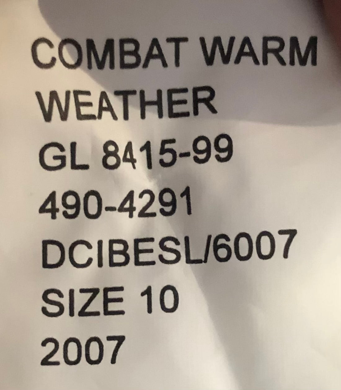 British Army warm weather Desert gloves