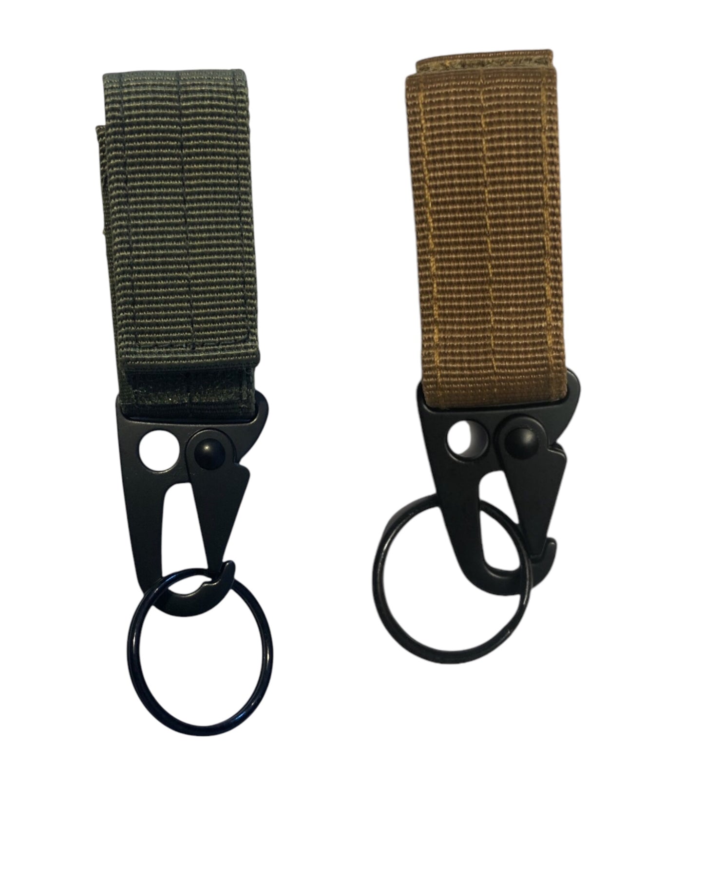 Pair of Molle belt clasp clips and velcro strap - various colours