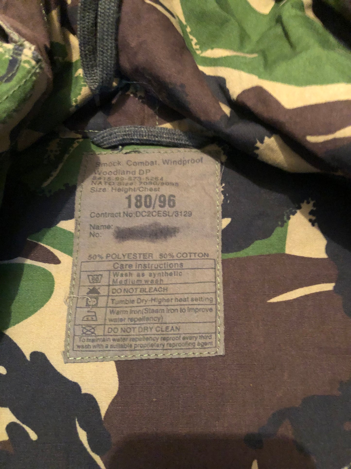 British Army DPM windproof smock non wired hood - Supergrade