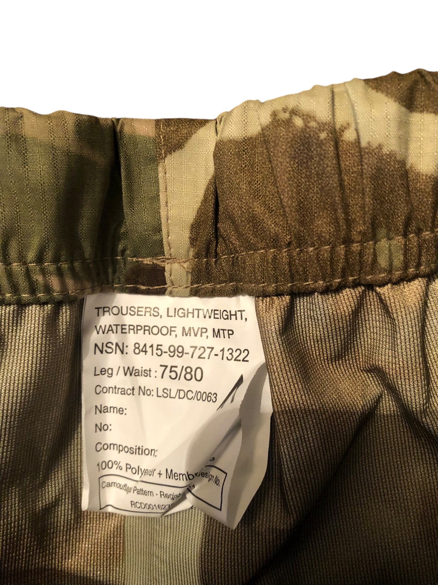 British army New - lightweight waterproof MTP trousers NEW