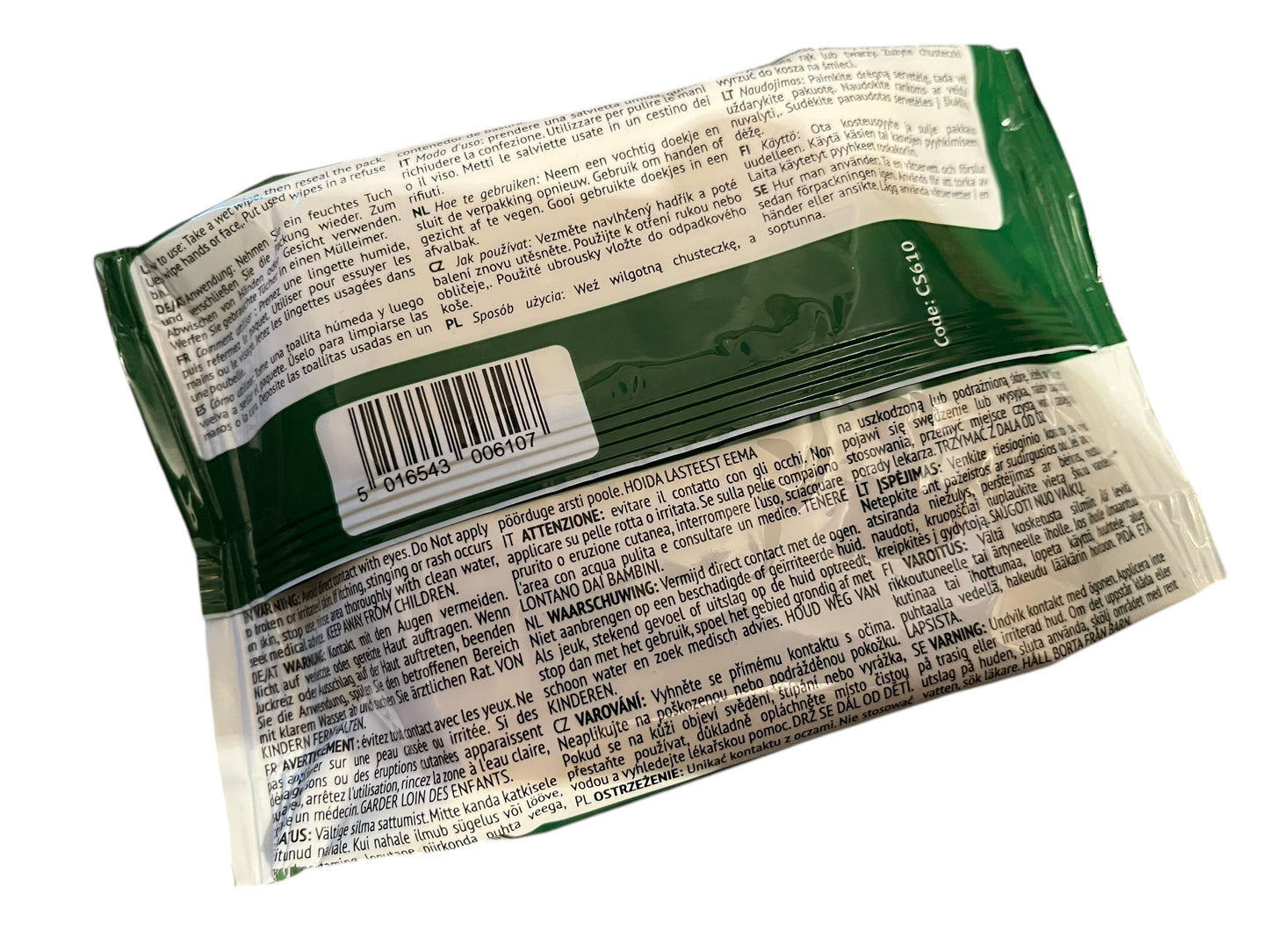 British Army BCB military wet wipes biodegradable x25.