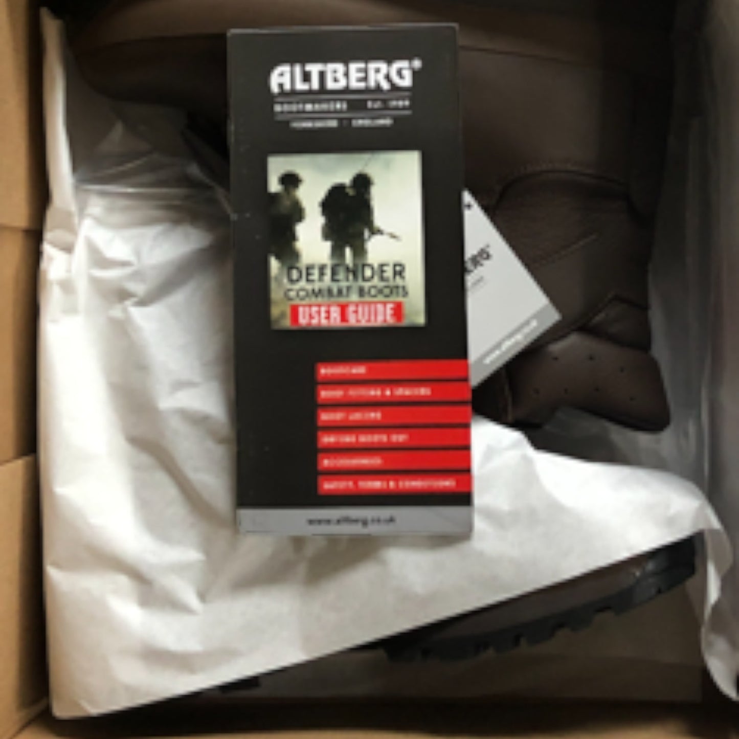 British army Altburg boots defenders New