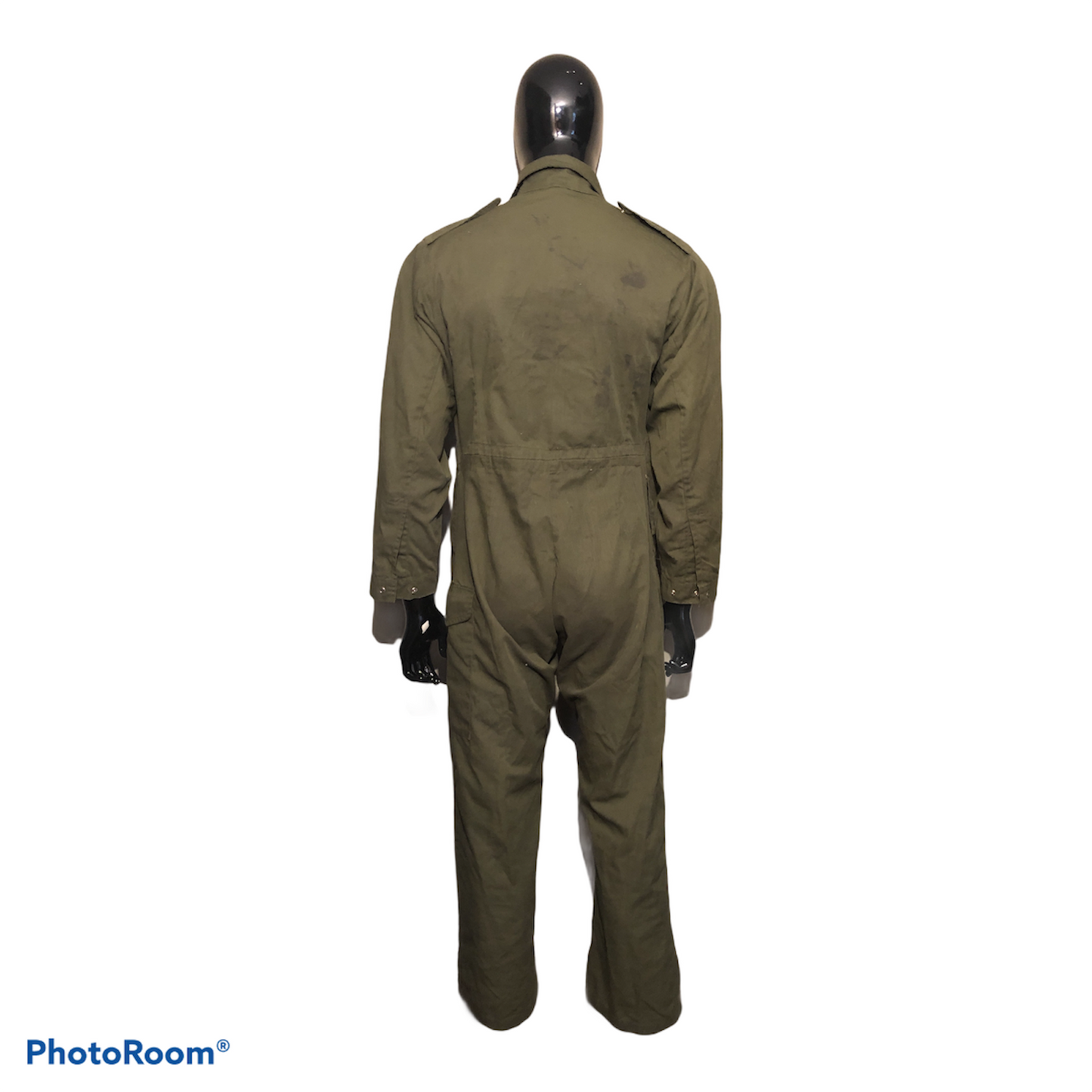 British Army olive green tank coveralls Grade 1 popper fastening