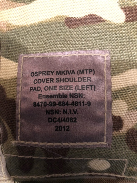 British Army shoulder pads for osprey body cover MTP osprey Mk4