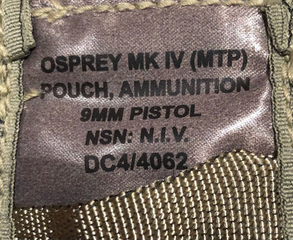 British Army Osprey Mk 4 MTP 9mm pistol ammo pouch (x2)
