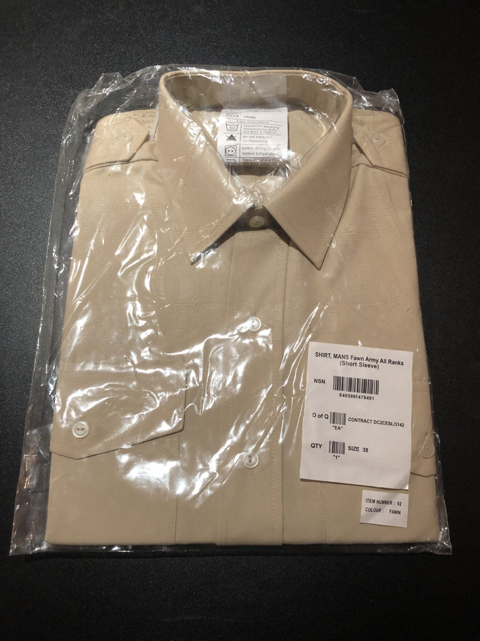 British Army All Ranks Mens Uniform No2 FAD Dress Short Sleeved Fawn New
