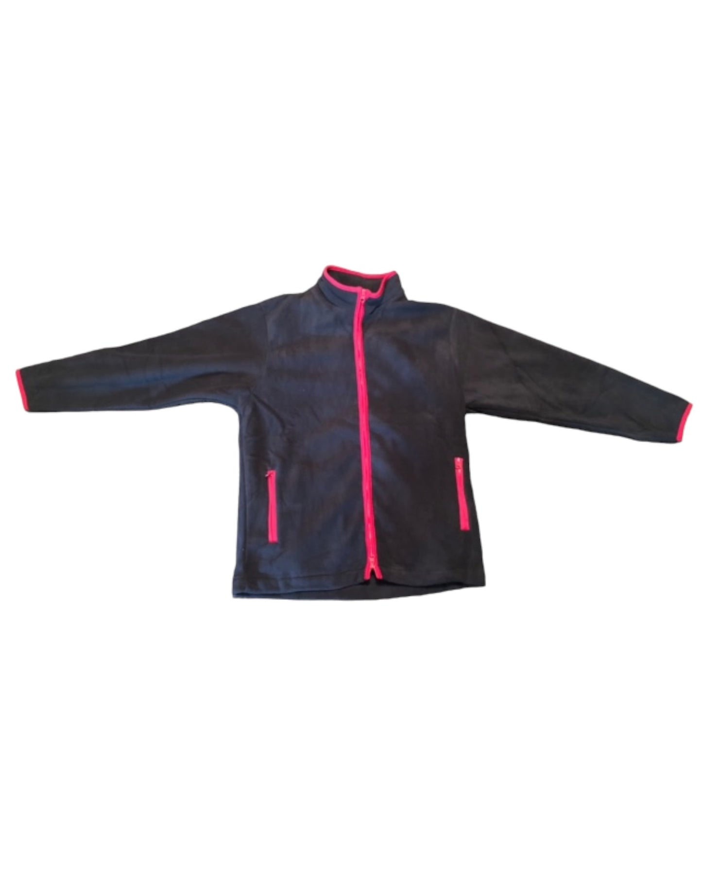 Dark blue cold weather winter fleece red trim