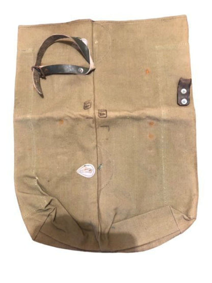 Finnish army WW2 bread bag canvas vintage roll bag