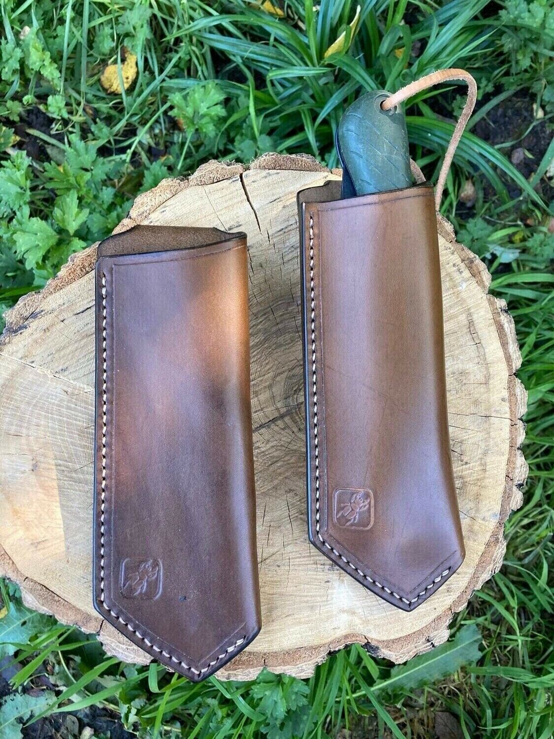 Handcrafted leather Laplander saw sheath IN STOCK