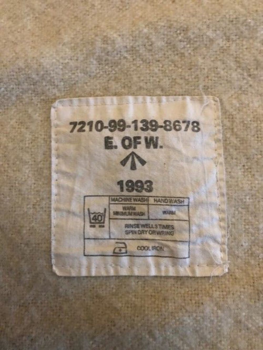 British Army woollen blankets Grade 2