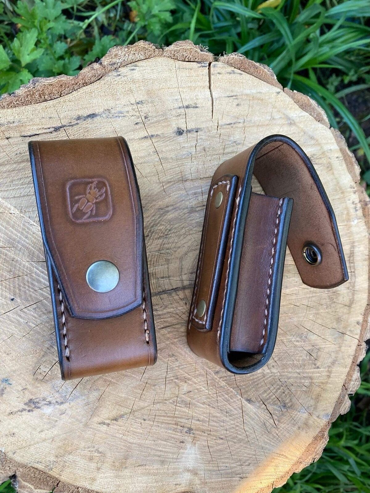 Handcrafted Leatherman charge pouch in stock