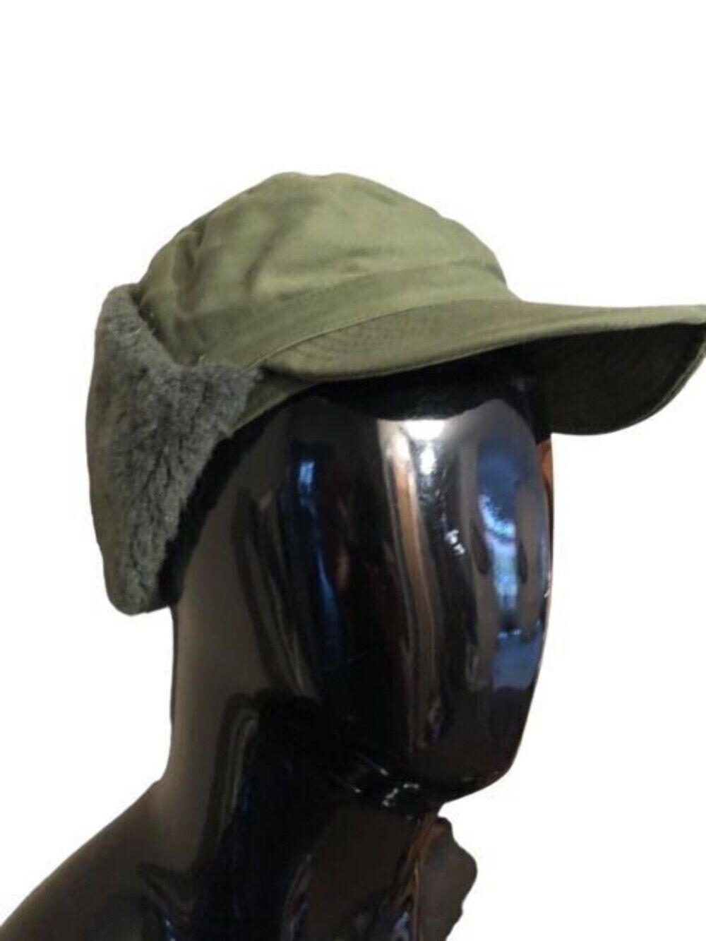 Swedish Army green trapper hat 1967 size 55