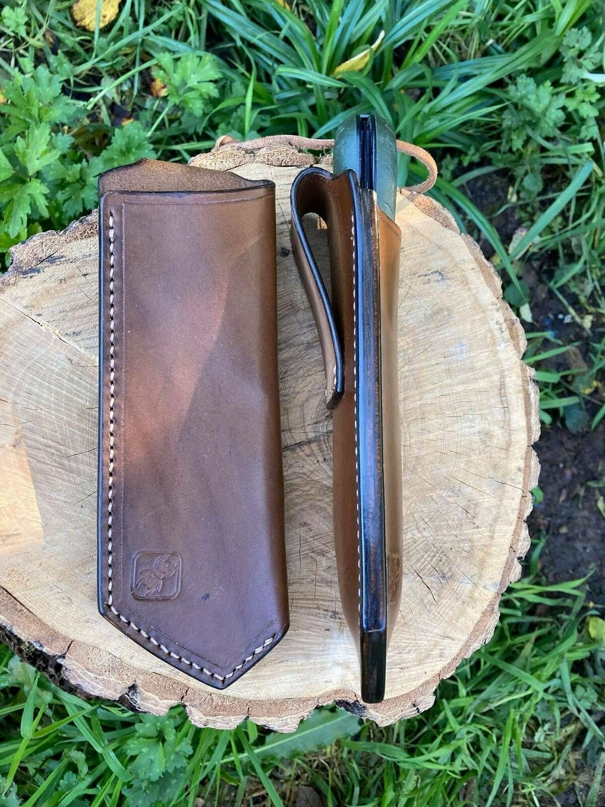 Handcrafted leather Laplander saw sheath IN STOCK