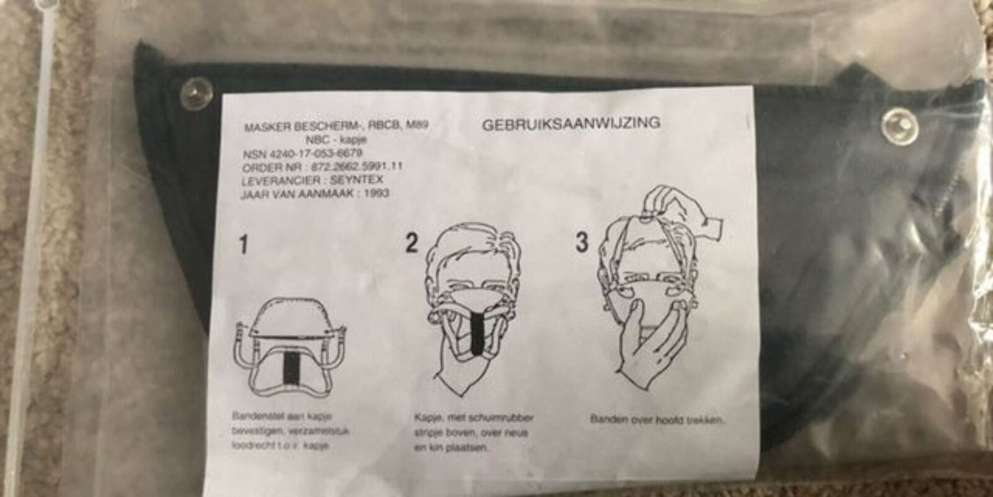 Dutch NBC Mask and straps Seyntex