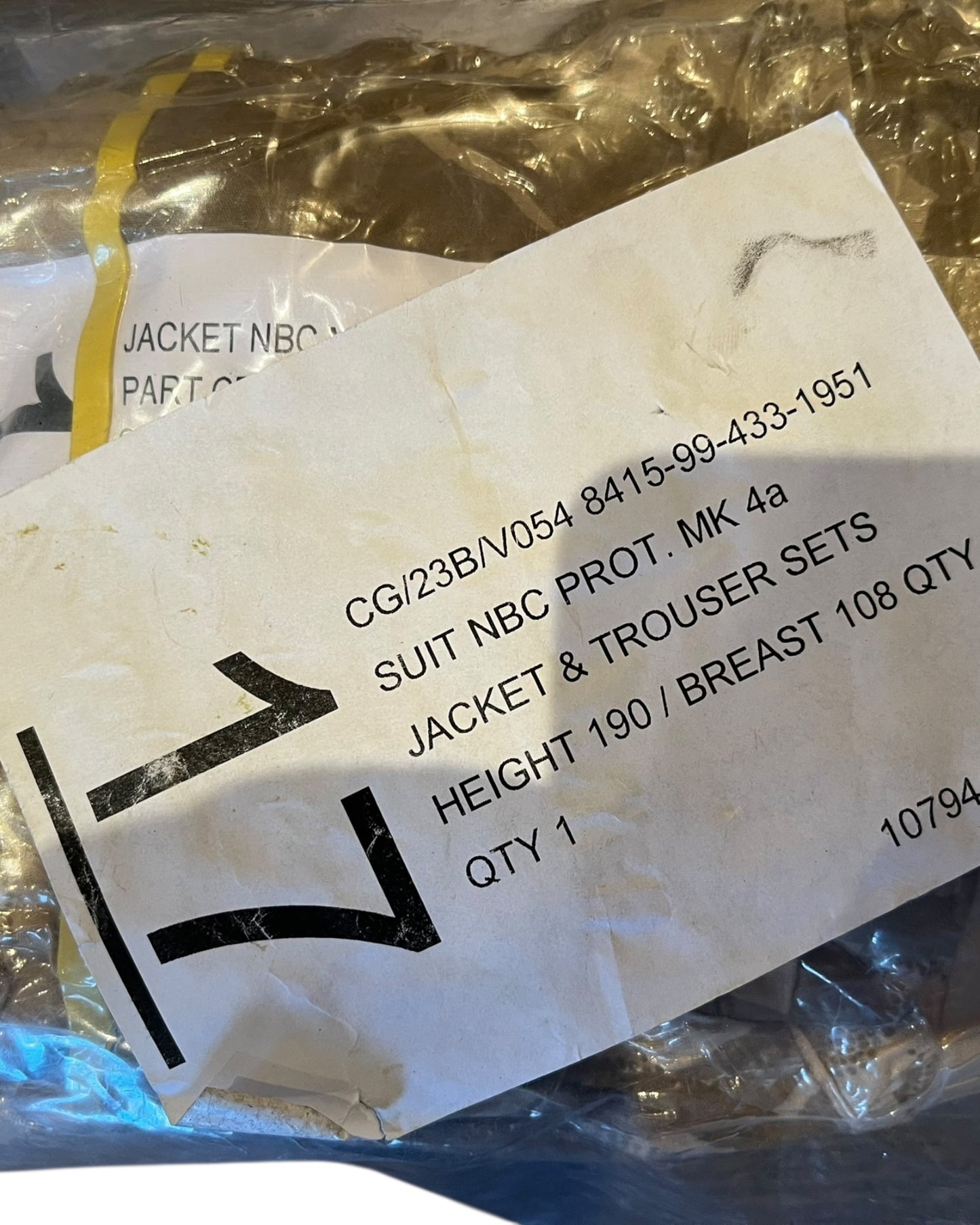 CBRN trousers jacket and overshoes set