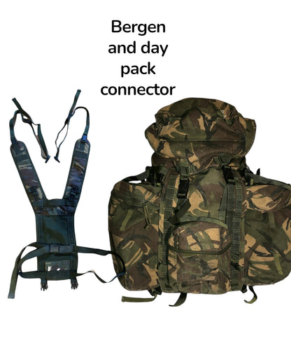 100 ltr British Army Bergen DPM Long back and side pouches grade 1 with day pack connector