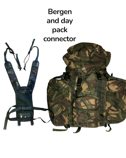 100 ltr British Army Bergen DPM Long back and side pouches grade 1 with day pack connector