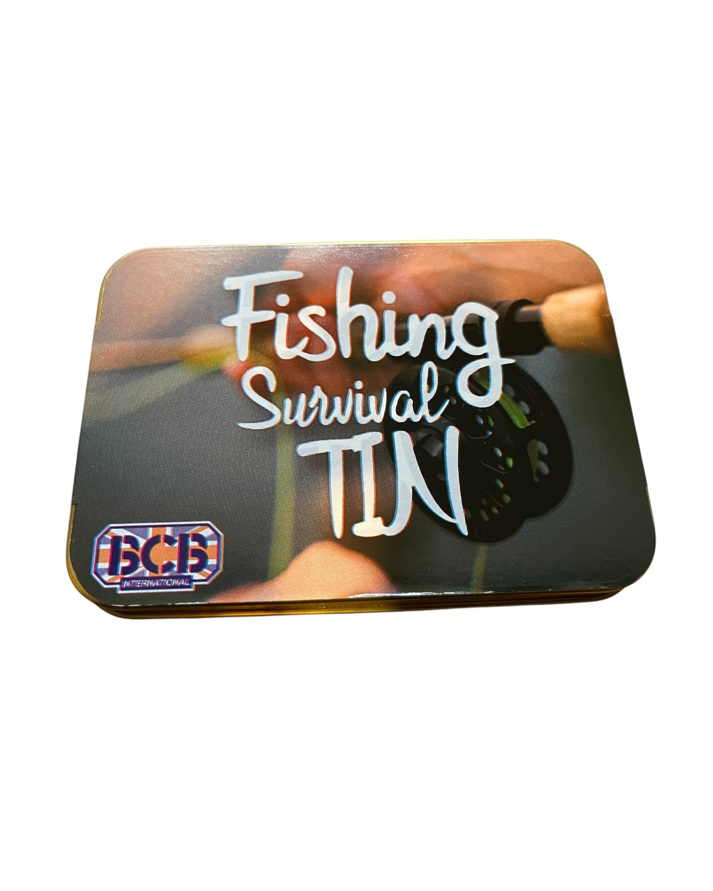 BCB Fishing survival tin with fishing set and survival blanket