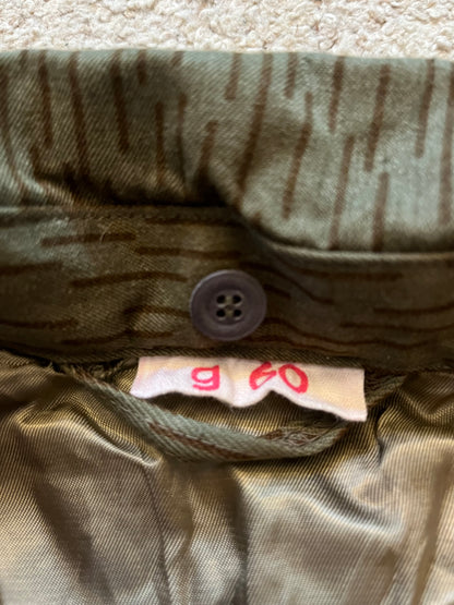 East German Army  field jacket Raindrop Strichtarn pattern- 70's Vintage XL