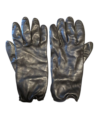 British army black mk 2 leather combat gloves - used