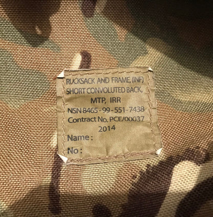 British Army 70L MTP short back bergen irr