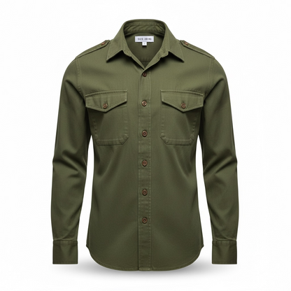 British Army Olive General Service shirt long sleeved