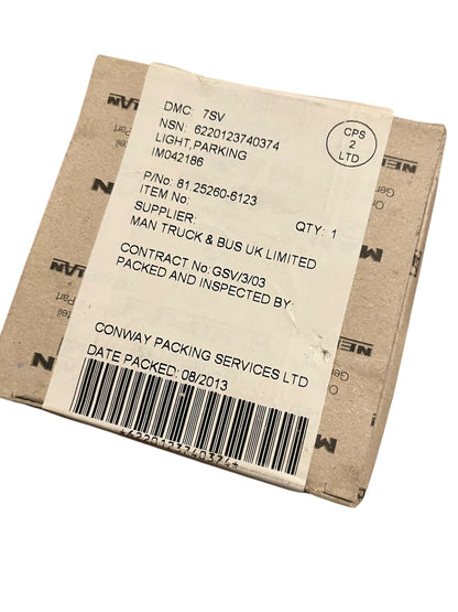 Man truck bus parking light NSN: 6220123740374 part number 81.25260-6123