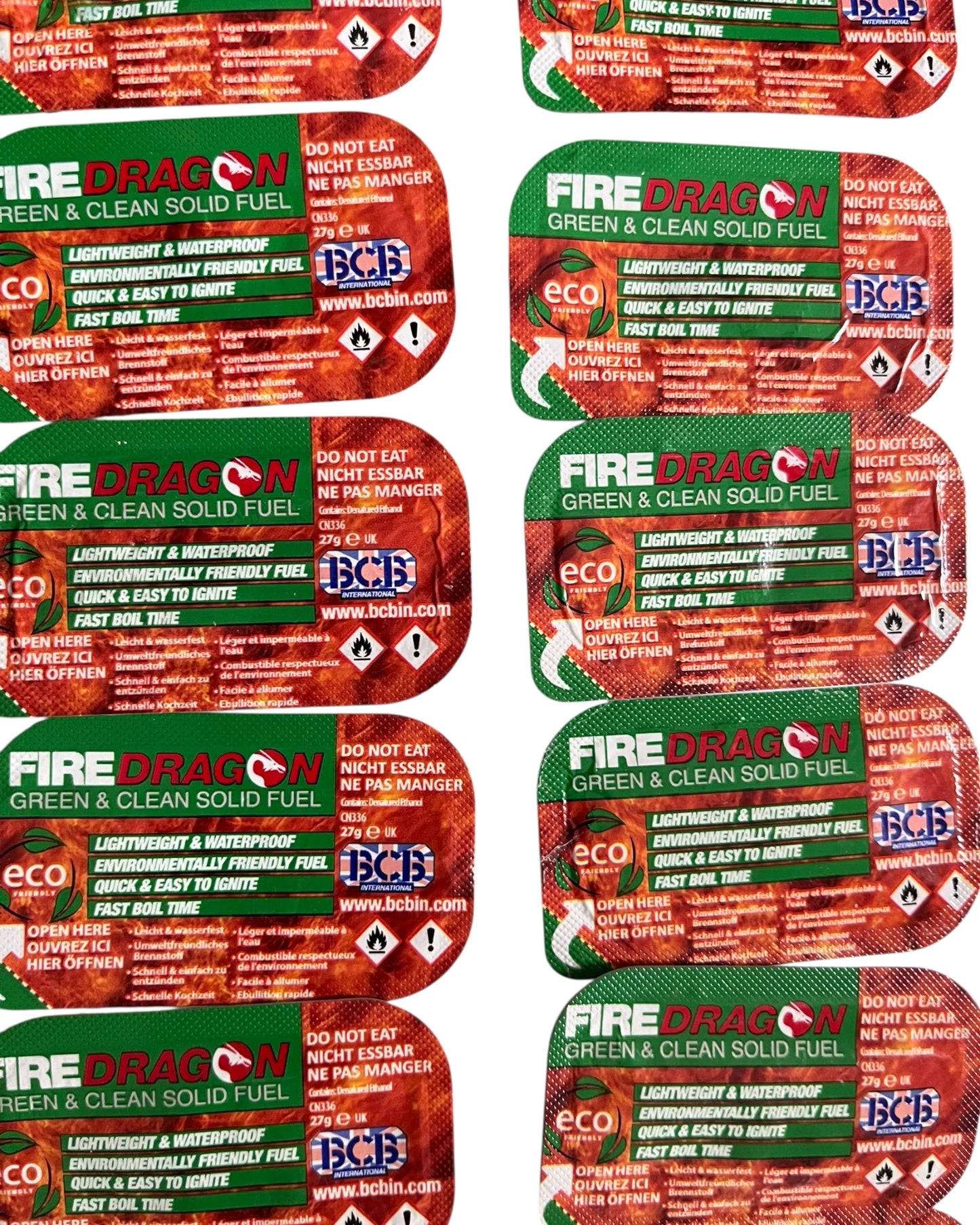 BCB Fire dragon gel fuel blocks - 21 of.