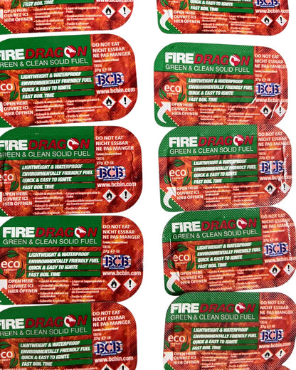 BCB Fire dragon gel fuel blocks - 21 of.