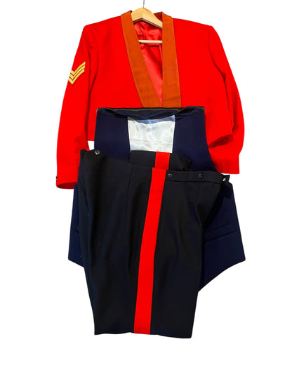 British Army mess dress size medium Jacket waistcoat and trousers Sergeant parachute regiment badges