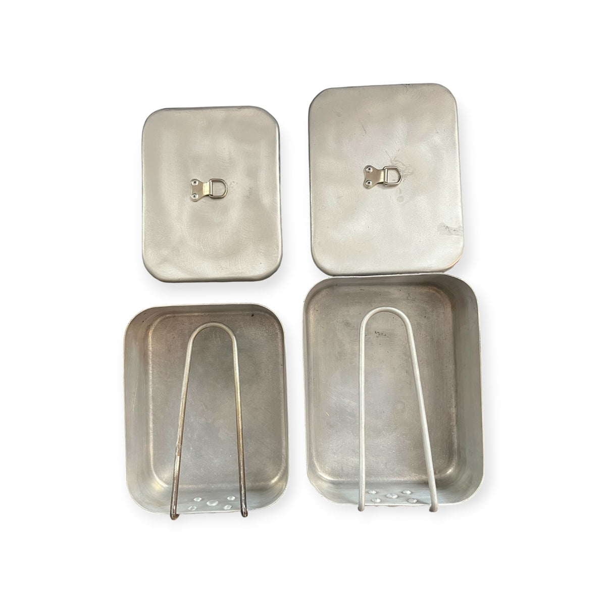 British Army Mess Tin Cooking Set with Stainless-Steel Lids
